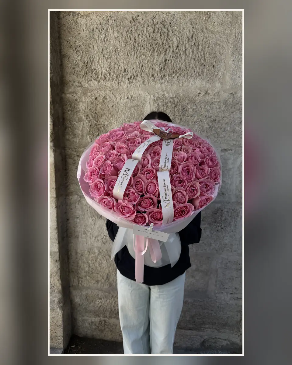 Cerise Ribbon Roses — MC Premium Flowers